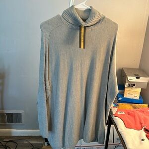 Joseph a olive green, small light gray sweater very soft